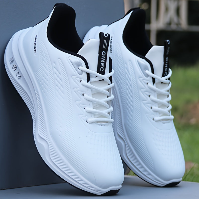 Мужские всесезонные водонепроницаемые кроссовки из искусственной кожи с дышащей тканевой подкладкой и резиновой подошвой EVA