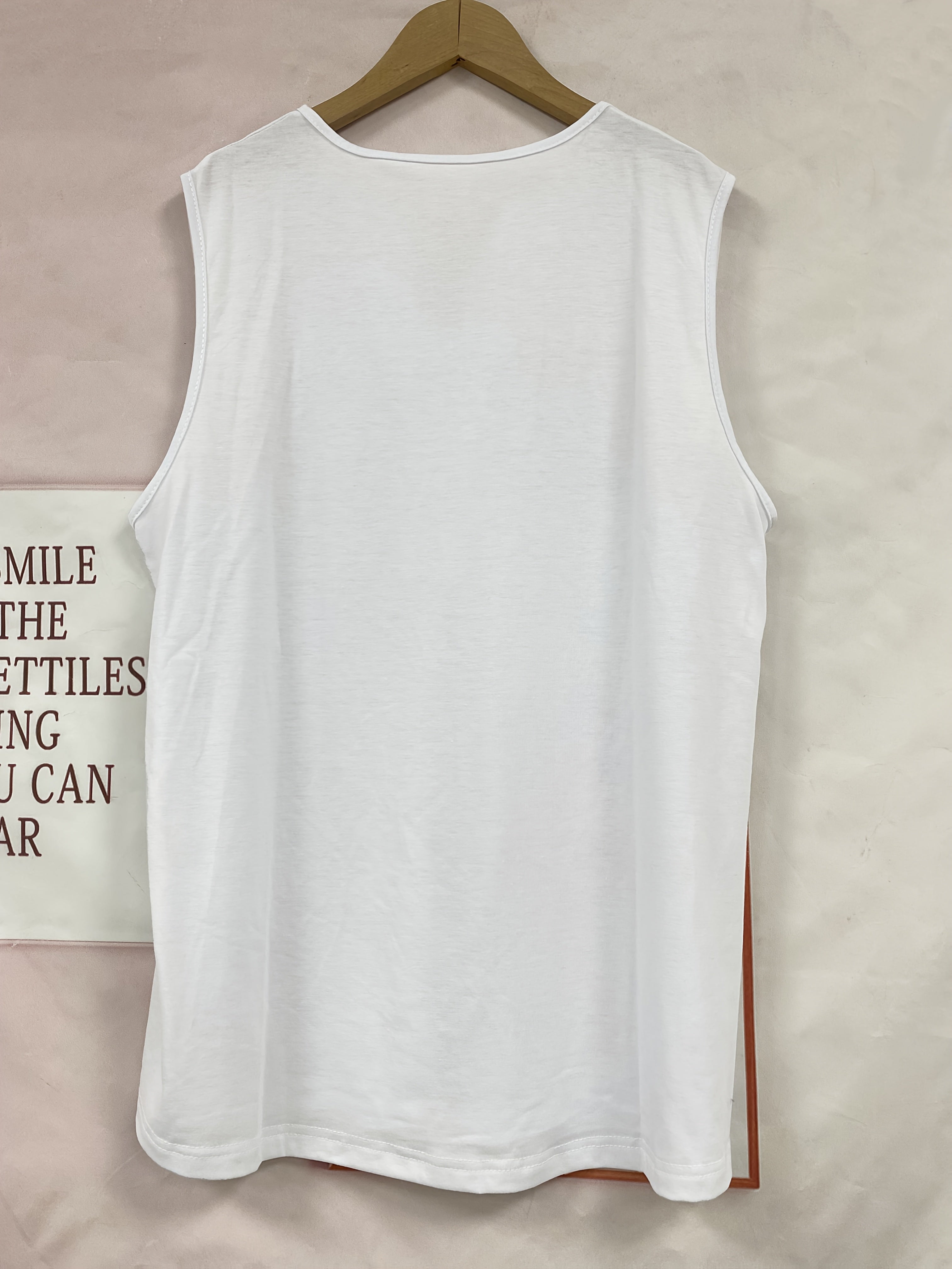 Plus Size Sleeveless Button Front Vest Top for Spring Summer