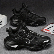 Men's Casual Sneakers with Round Toe Lace-Up Low Top Faux Material for Spring Fall