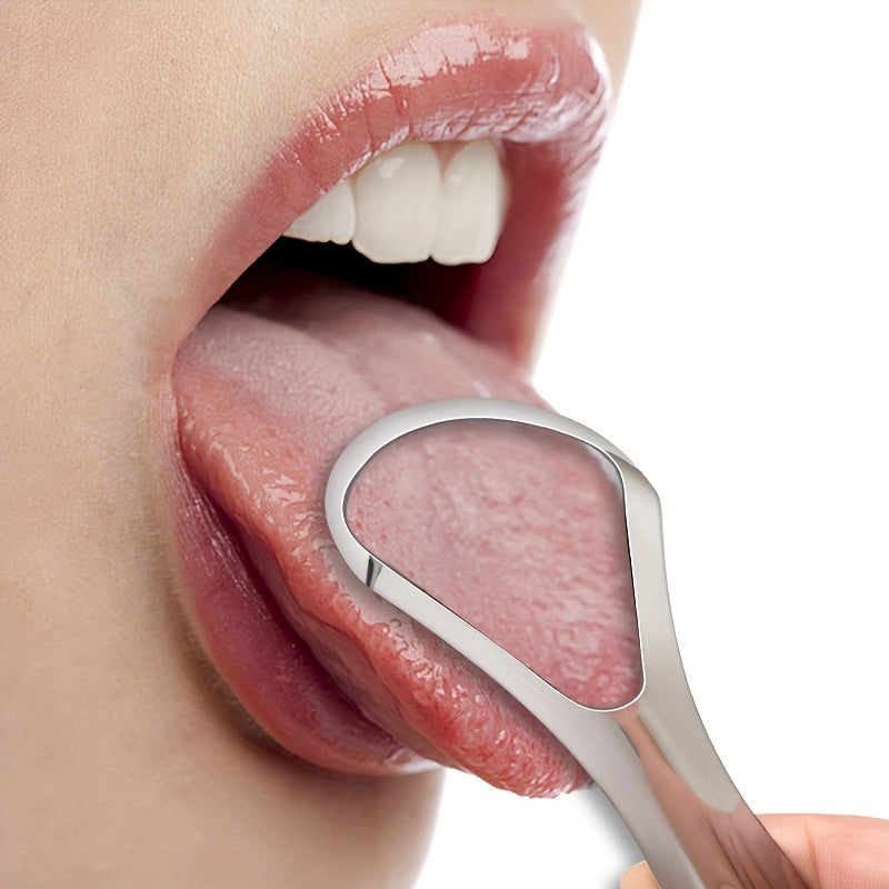 3Pcs Stainless Steel Tongue Scrapers, Dual-Sided Oral Care Tools