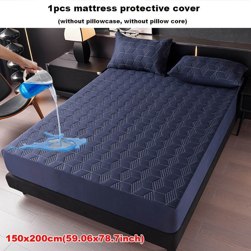 Waterproof Mattress Protector Cover Machine Washable Quilted Polyester PU Inner Layer for Bed Hotel Living Room