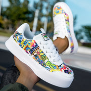 Unisex Casual Sneakers with Vibrant Cartoon Print Soft EVA Sole