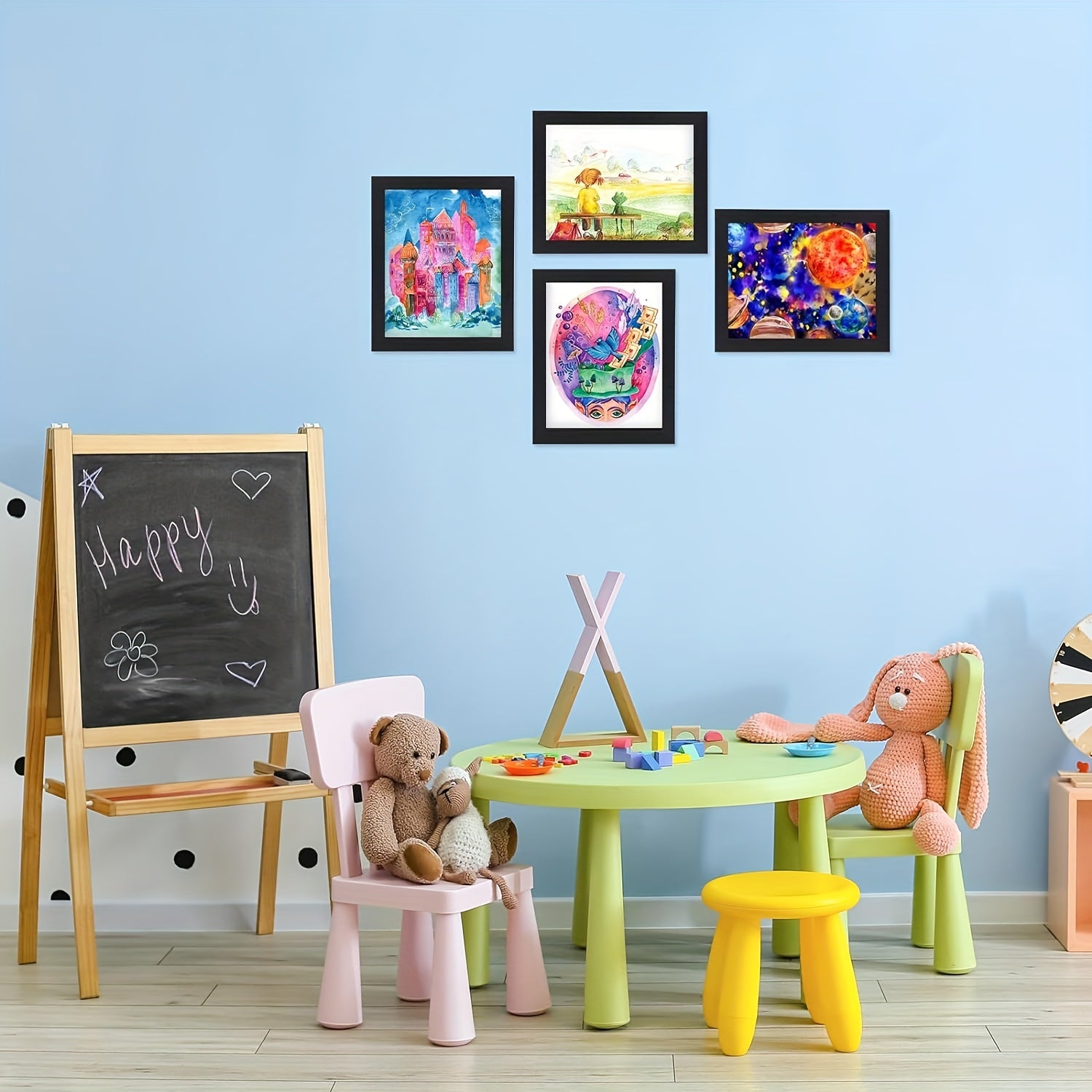 Oldindan ochiladigan rasm ramkasi to'plami 150 ta gorizontal va vertikal rasmlar yoki 3D hunarmandchilik uchun, bayramlarda uy yoki ofis bezatish uchun mukammal.