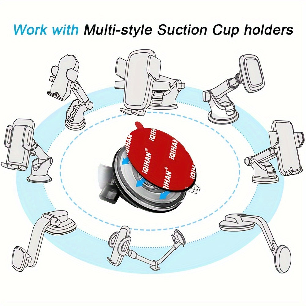 Комплект из 4 круглых клейких самоклеящихся подушечек для крепления на приборную панель автомобиля, 70 мм, термостойкие самоклеящиеся наклейки