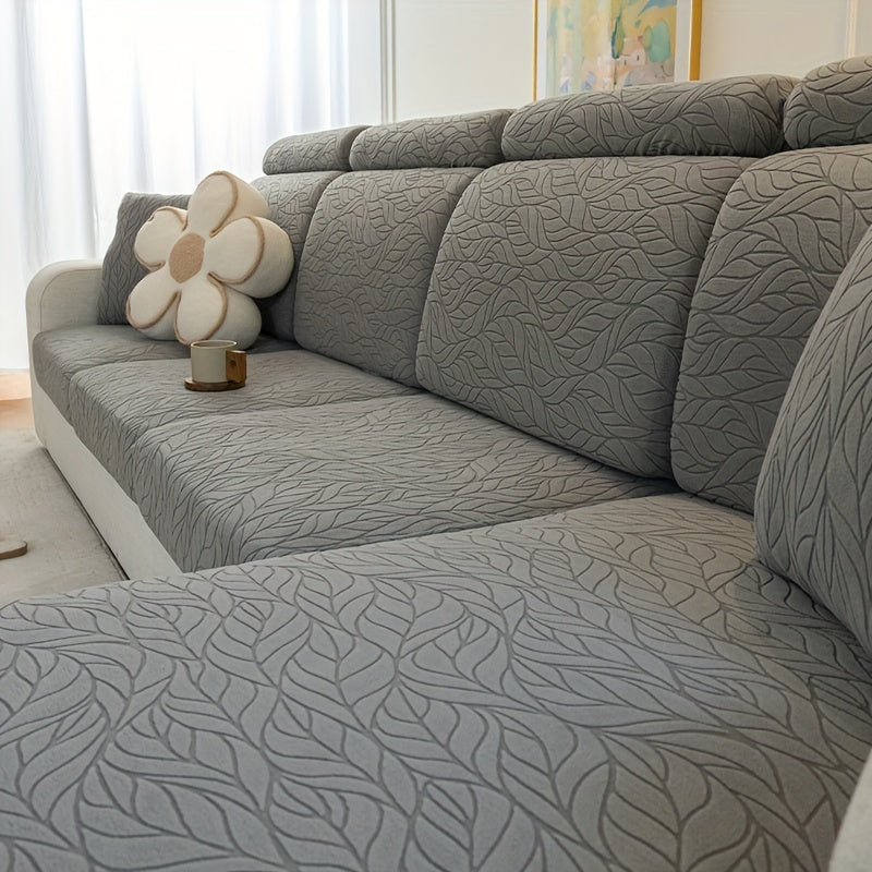 Чехол для дивана из жаккардовой ткани, растяжимый и стойкий к пятнам, универсальный размер для всех сезонов, нескользящий чехол для дивана для домашнего декора.