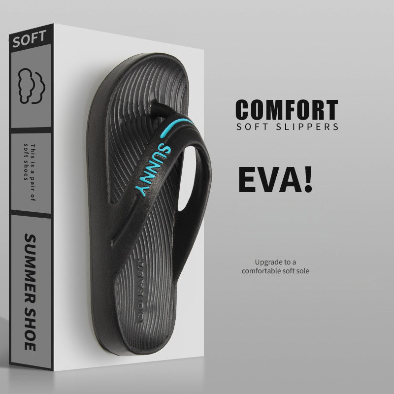 Unisex EVA Non-Slip Comfortable Sandals Minimalist Stripe Indoor Outdoor