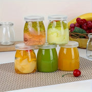 Set of 10 Glass Mason Jars with Flip-Top Lids 4oz Reusable Storage Containers