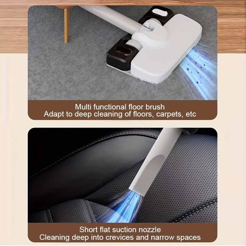 Aspiradora inalámbrica con succión de 5500Pa, 2 velocidades, batería de litio recargable, color blanco