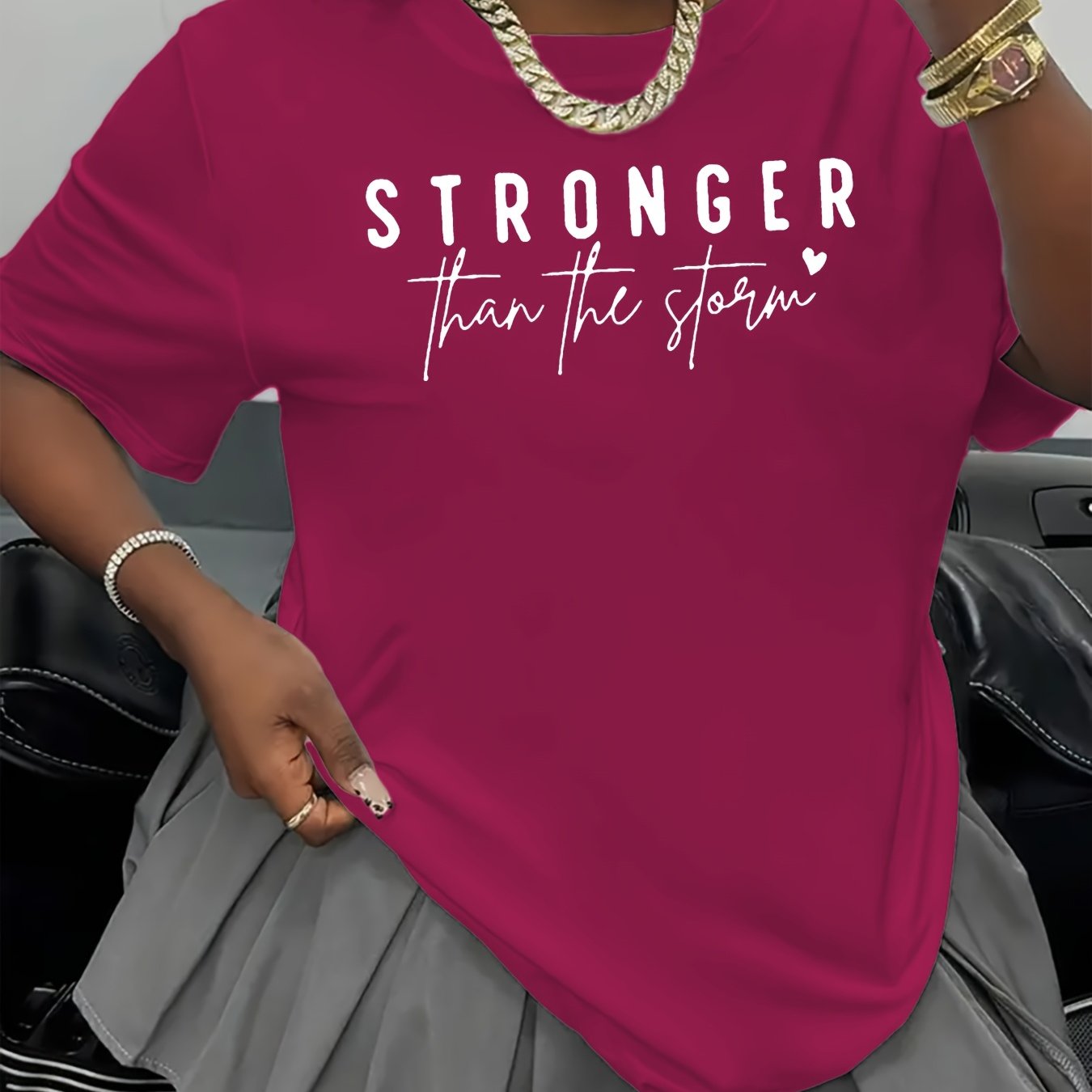 Plus Size Women’s Sports T-Shirt Polyester Breathable All-Season Casual