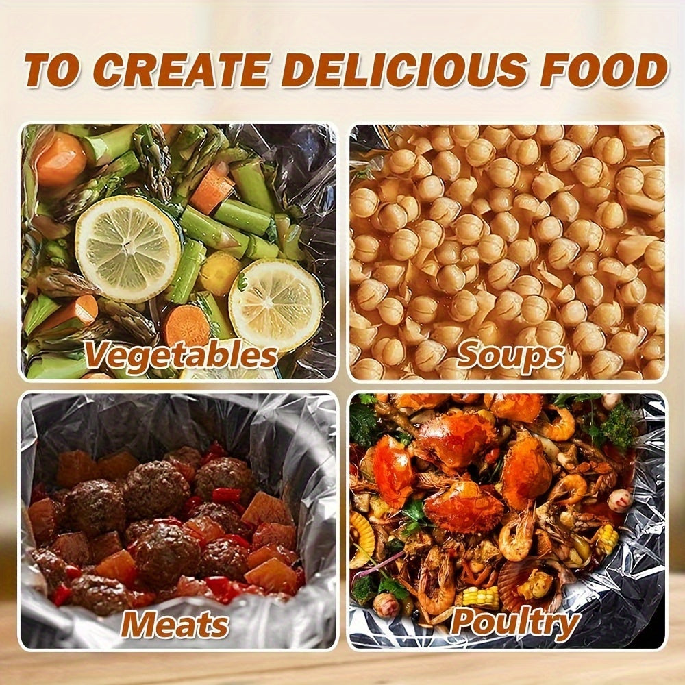 10 Pieces Slow Cooker Liners Disposable Cooking Bags for Oval or Round Pot