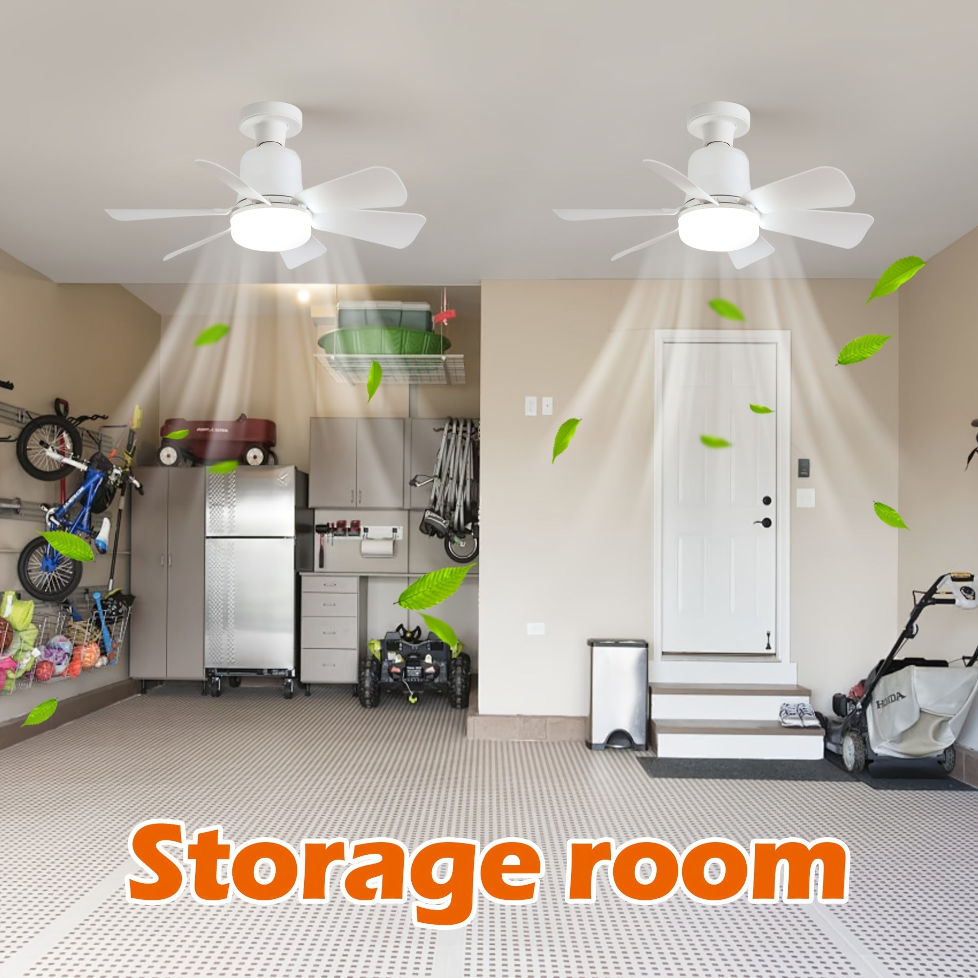 Ceiling Fan with Light and Remote 3 Speeds 3 Colors Adjustable LED Indoor