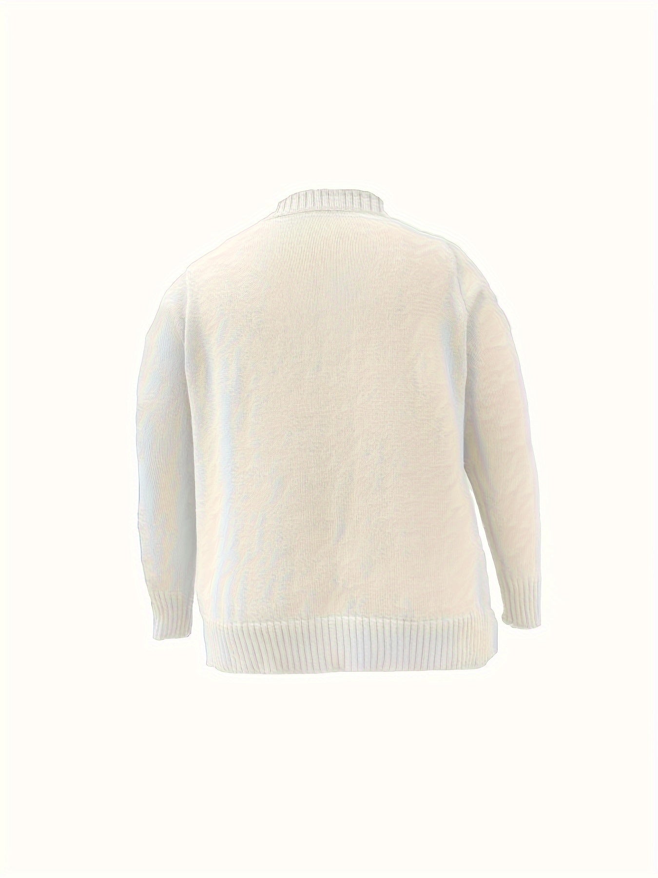 Plus Size Women's Turtleneck Sweater Black Ribbed Pullover All-Season Casual