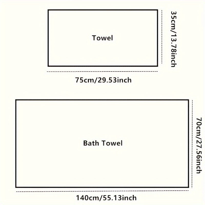 Lace Embroidery Towel Set 4-Piece Bath and Hand Towels Soft Absorbent