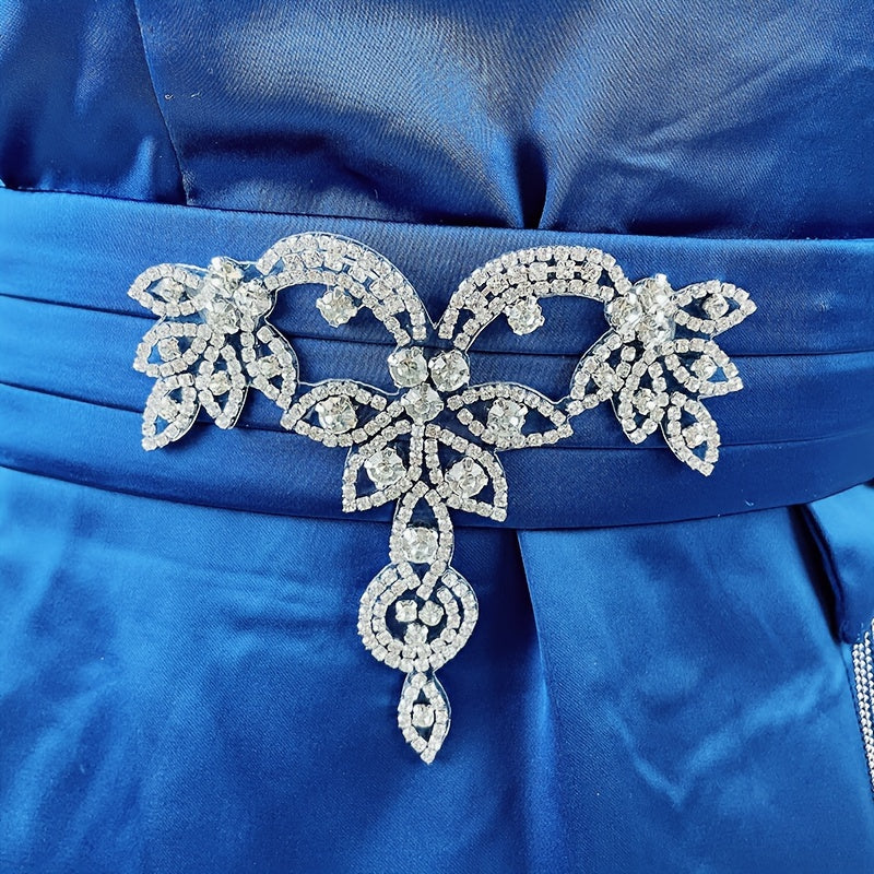 Women Glass Rhinestone Applique for Shoes Dress Bag Sewable Adhesive