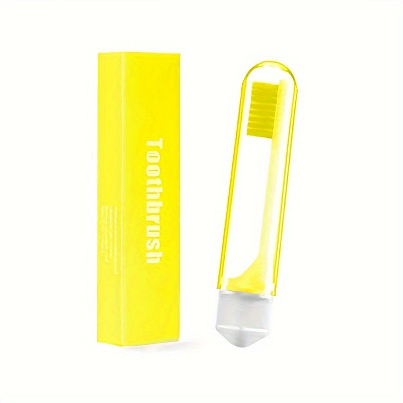 Travel Toothbrush Soft Bristles Compact Waterproof Cap for On-the-Go Cleaning