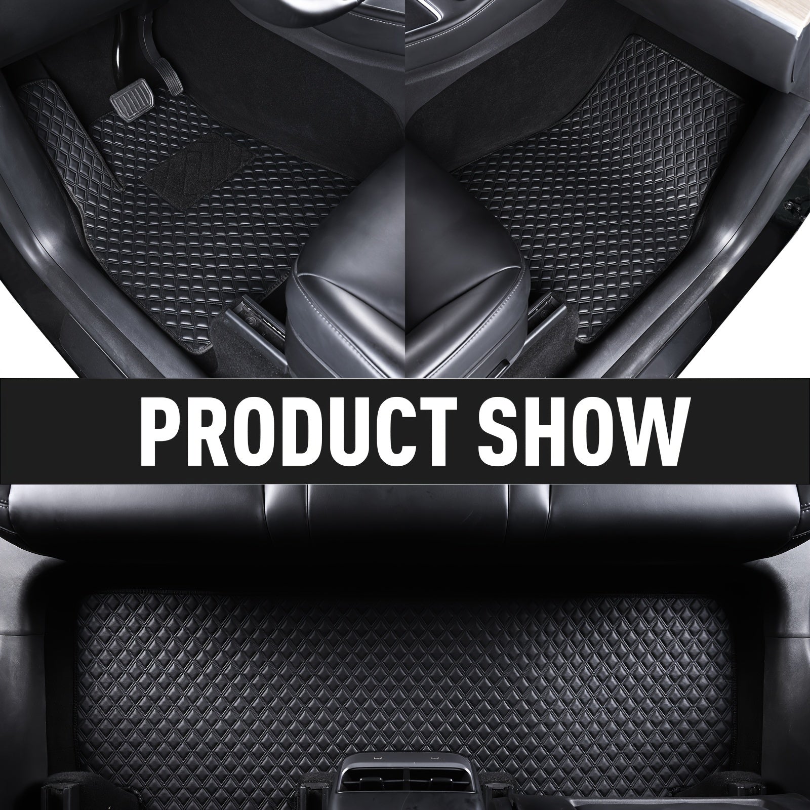 Car Foot Mat Set All-Weather Cargo Luggage Trunk Pad for SUV