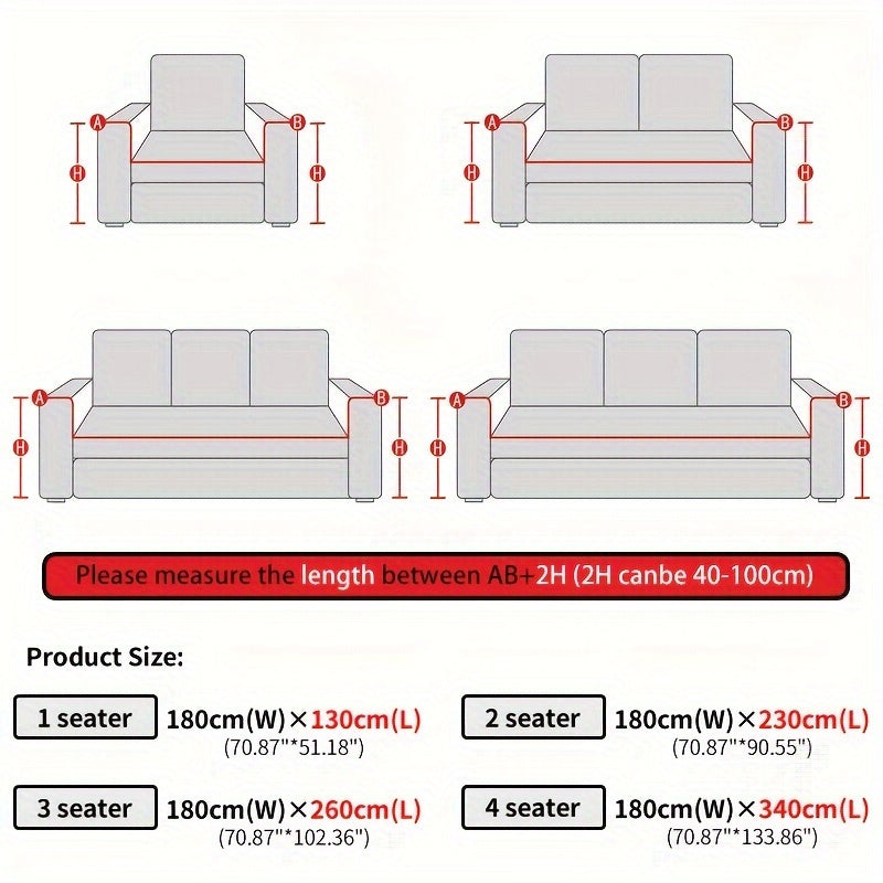 Chenille Sofa Cover with Tassel Style Anti-Pet Scratch All-Season Non-Slip Couch Protector for Home Decor