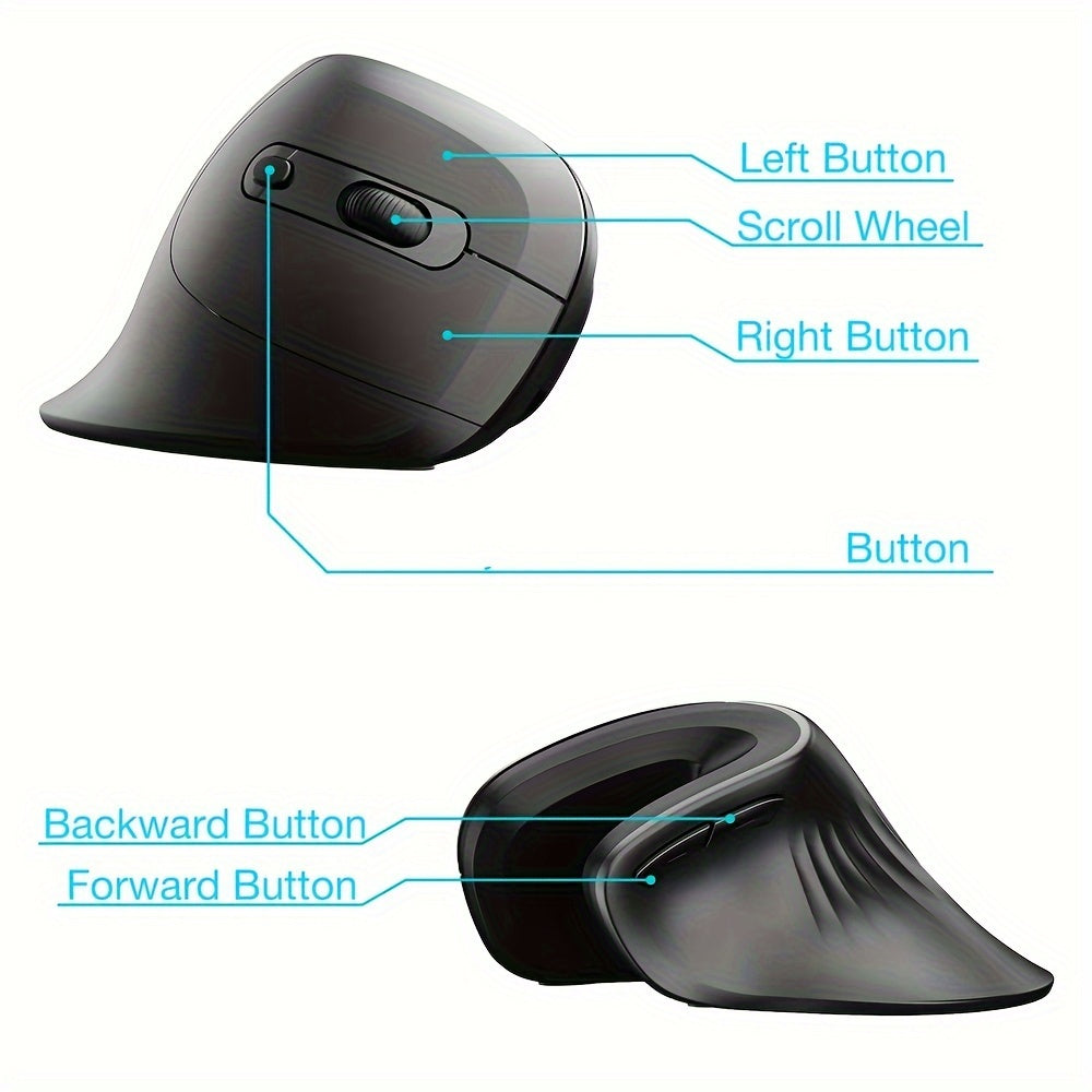 Wireless Gaming Mouse Optical Right-Handed 2.4G Battery-Powered for Windows XP