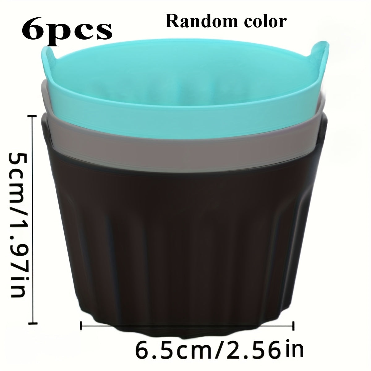 Set of 6 Silicone Egg Moulds for Air Fryers Non-Stick BPA-Free Dishwasher Safe