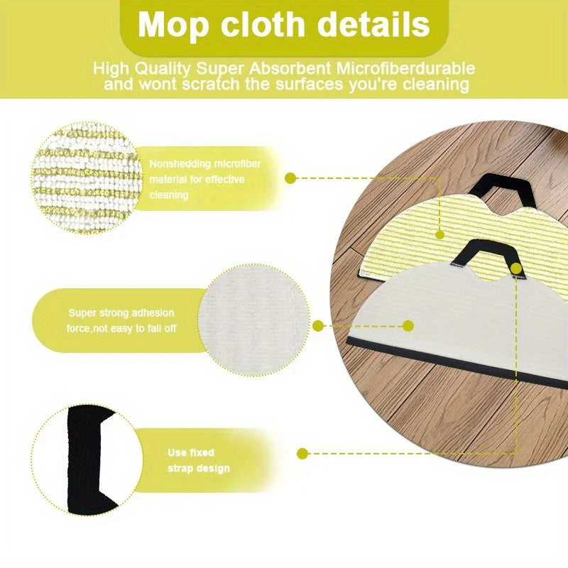 Microfiber Vacuum Mop Pads 2-Pack for Floor Cleaning Pet Hair Removal
