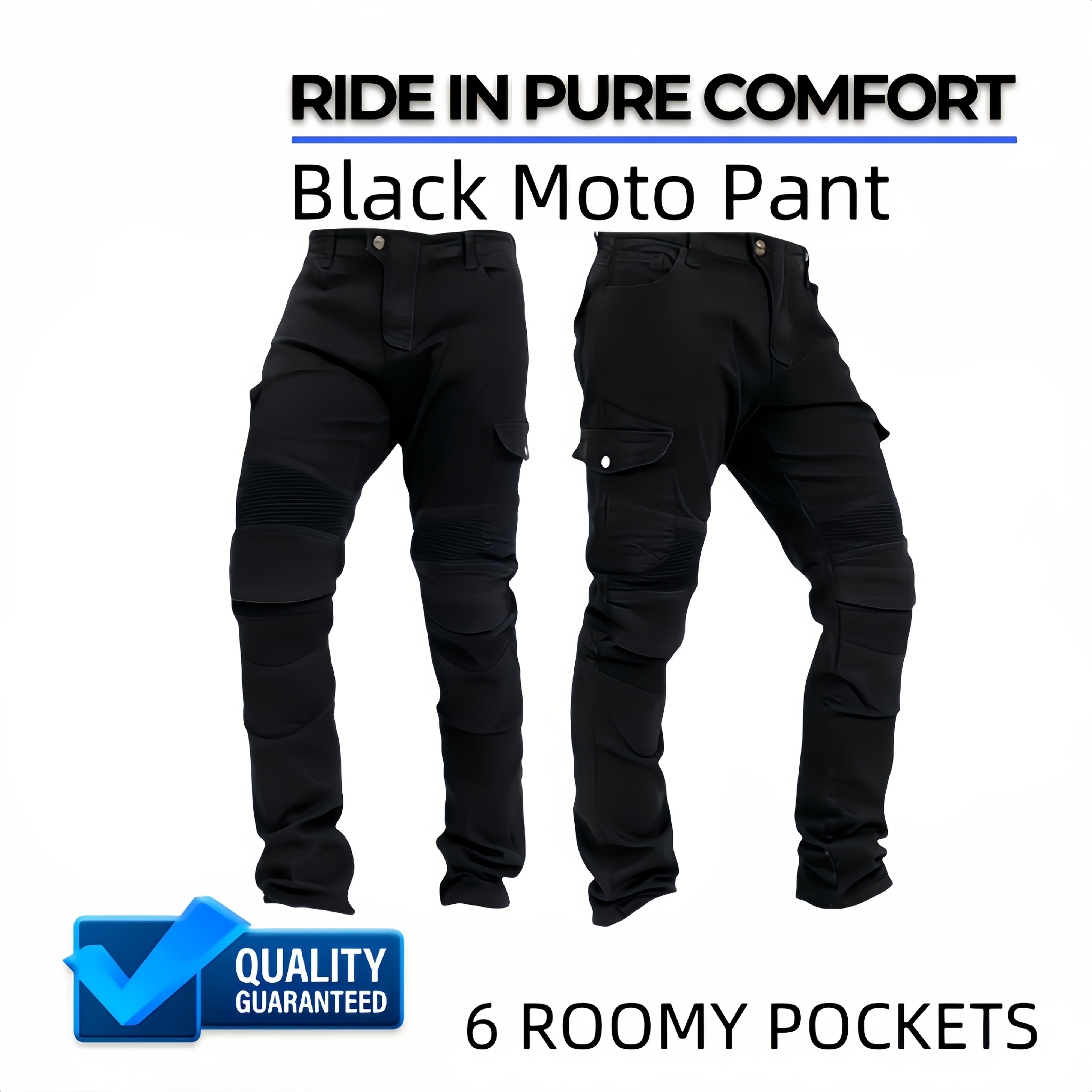 Men's Motorcycle Pants Breathable Cotton Blend Removable Padding Multi-Pocket Blue Green Black
