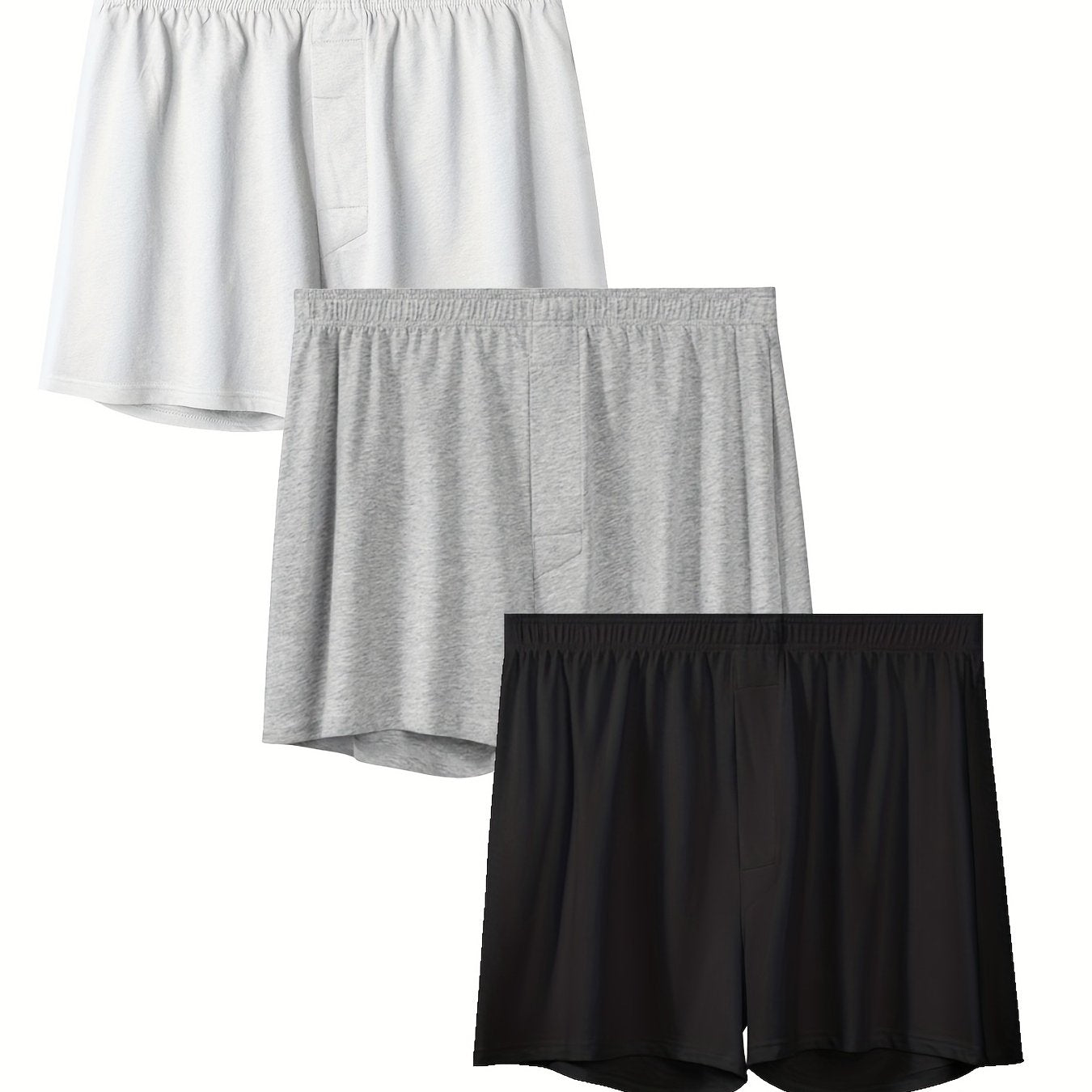 Men's Cotton Boxer Shorts Breathable Summer Lounge Swim Trunks Casual Fit