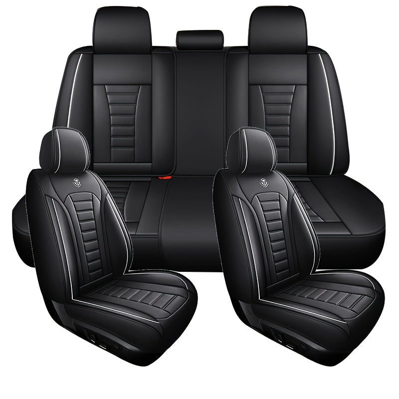 Universal Faux Leather Car Seat Cushion for Four Seasons Five-Seater