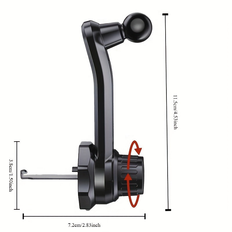 Avtomobil telefoni uchun tutqich havo ventili uchun o'rnatish, aylanadigan panel navigatsiya aksessuari