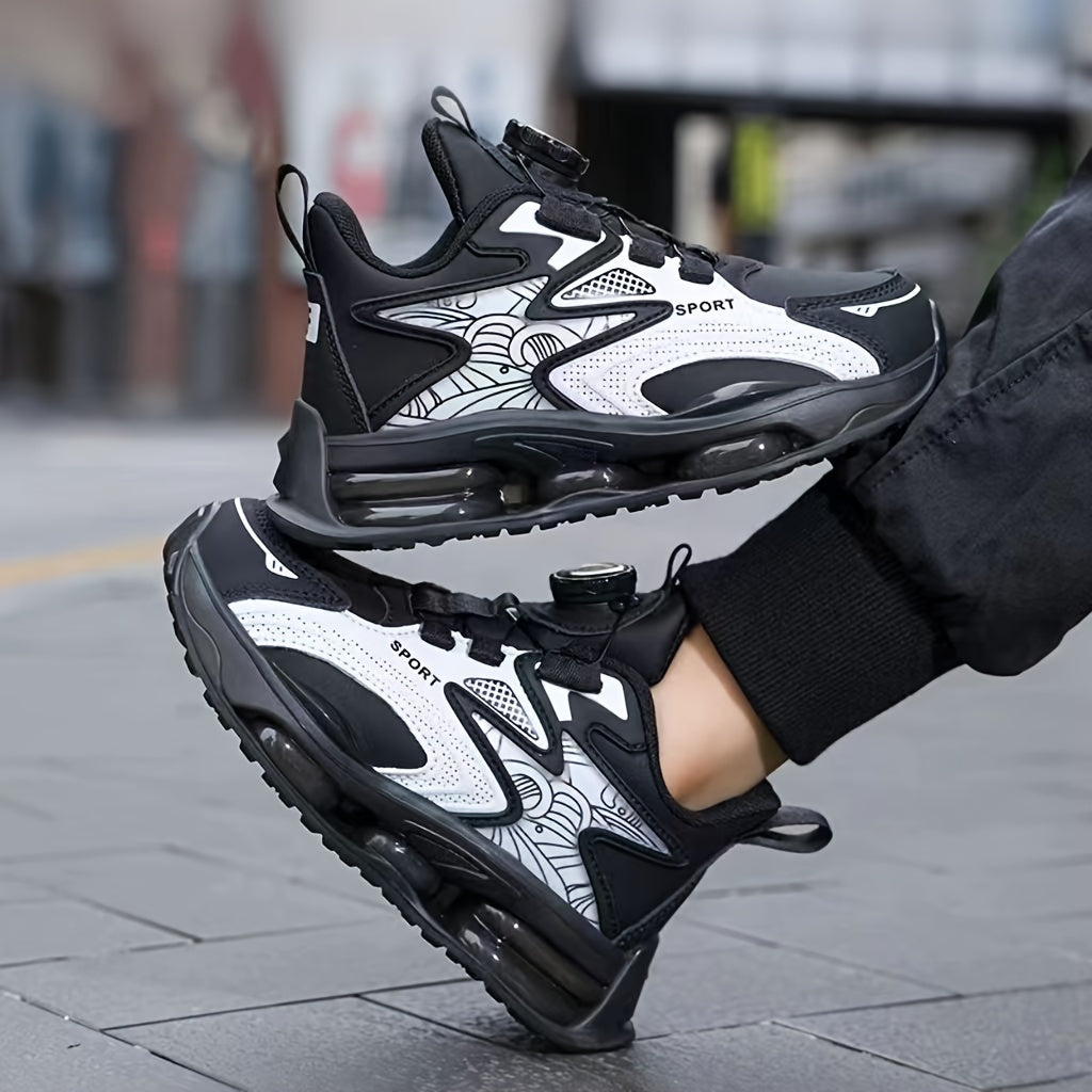 Yigitlar uchun suv o'tkazmaydigan moda krossovkalar, aylanadigan kalit bilan, sirpanmaydigan jel oyoq uchun, yugurish va kundalik foydalanish uchun