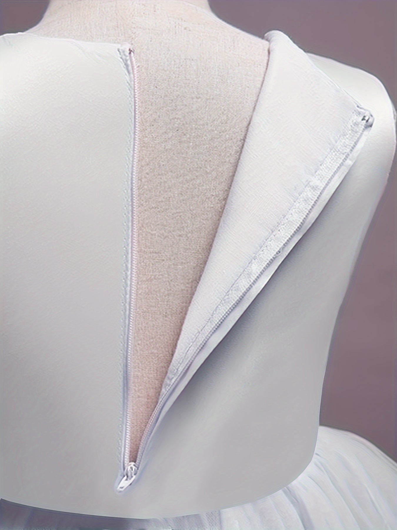 Girls Sleeveless Princess Dress with Lace Floral Embellishments and Flowing Tail for Pageants Weddings and Parties