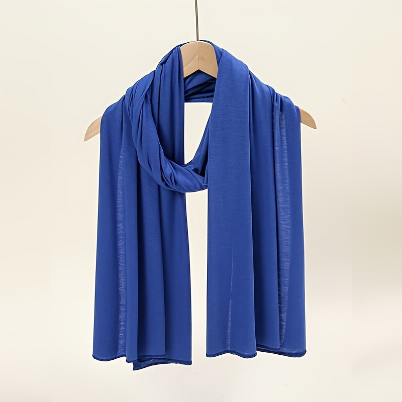 Ayollar uchun yuqori sifatli bir rangli polyester sharf, barcha fasllar va tadbirlar uchun mos, Ramazon uchun qulay.