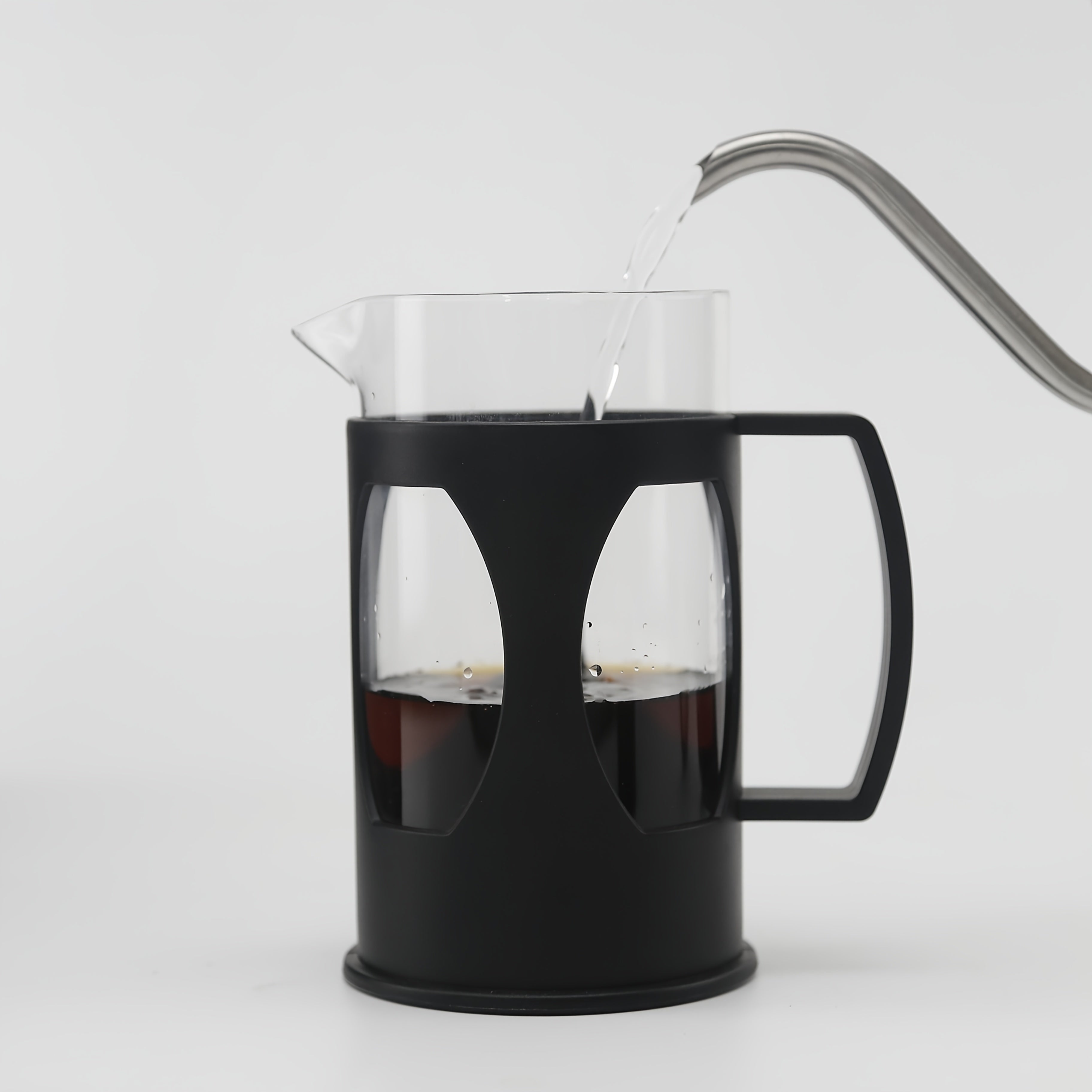 Glass French Press Coffee Maker with Stainless Steel Filter 4 Cup Capacity