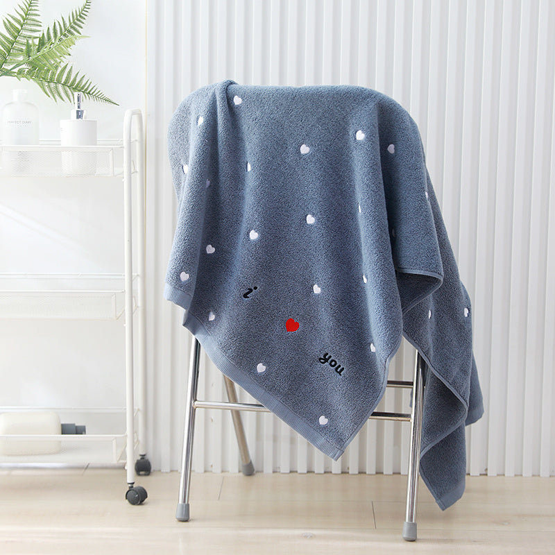 1 to'plam Sevishganlar kuni juftlik sochiqlari, yurak tikuv dizayni, qalin sof paxta material, 1 sochiq + 1 hammom sochiqni o'z ichiga oladi