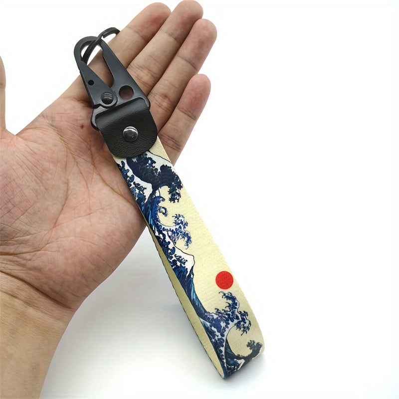 Unisex Sea Wave Keychain Car Motorcycle Decor Blue Jewelry