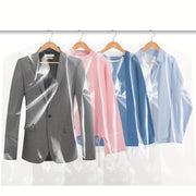 20 ta shaffof plastmassa kiyim sumkasi to'plami, kostyumlar va palto saqlash uchun chang yopilishlari