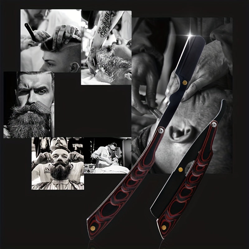 Men's Vintage Manual Razor Beard Shaving Knife Hair Cutting Scraper