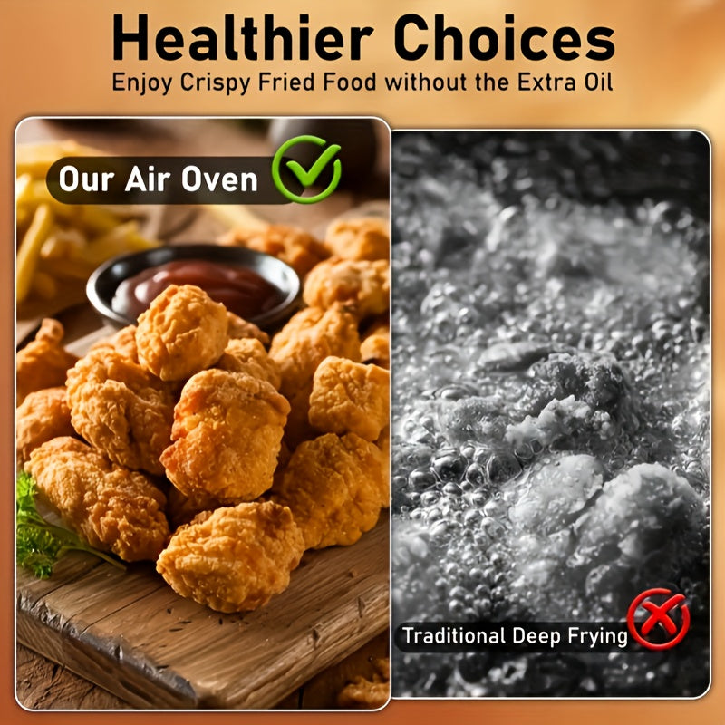 Ko‘p qatlamli pech, LED raqamli sensorli ekran, zanglamaydigan po‘lat, sog‘lom pishirish, joyni tejovchi dizayn bilan Vizual Smart Large Capacity Air Fryer, turli vaziyatlar uchun mos.