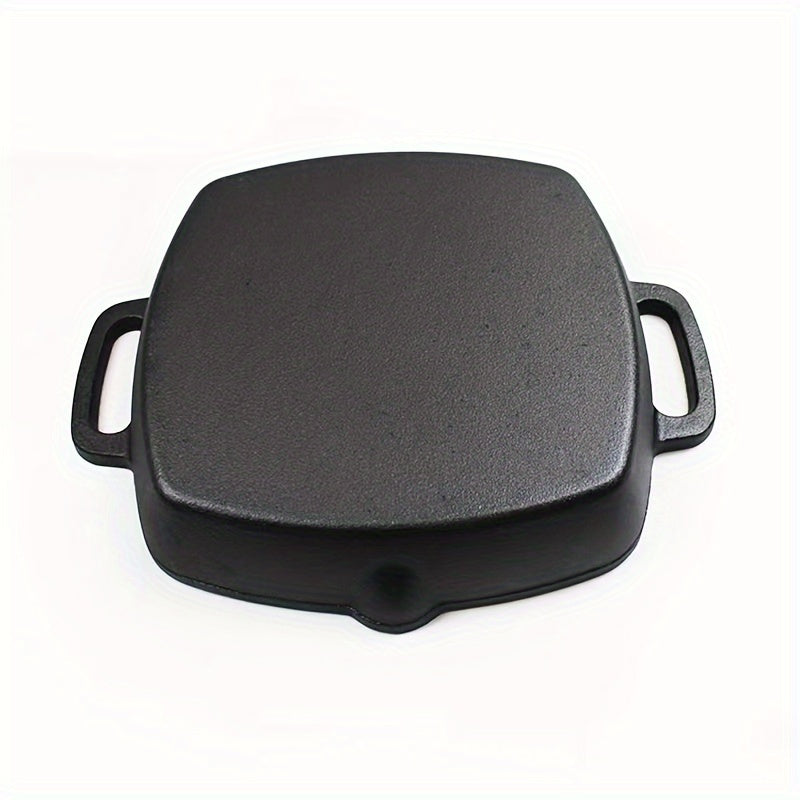 Square Cast Iron Skillet Non-Stick Coating Oven-Safe for Gas and Induction Stoves