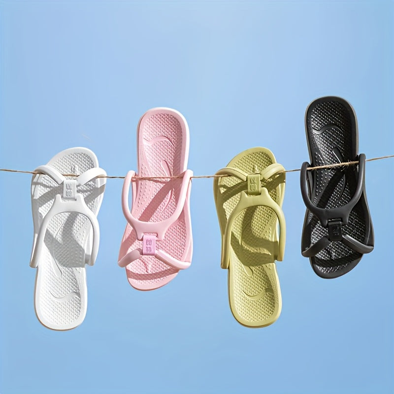 Women’s Light Pink EVA Flip-Flops Non-Slip Adjustable Sandals for Travel