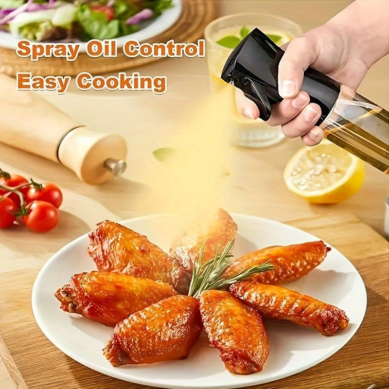 Multi-Function Kitchen Oil Sprayer Refillable Leak-Proof Black Dispenser for Olive Oil Cooking