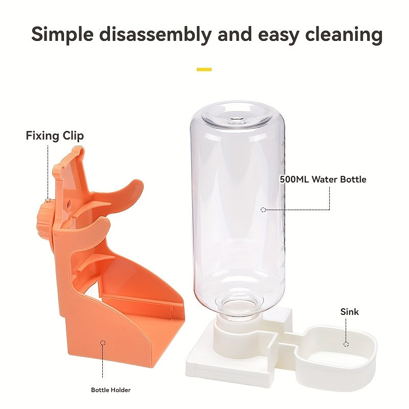 Avtomatik kichik hayvonlar uchun suv idishi, hamsterlar va quyonlar uchun, osilib turadigan qafas dizayni, ajraladigan zanglamaydilardan tayyorlangan nozullar bilan