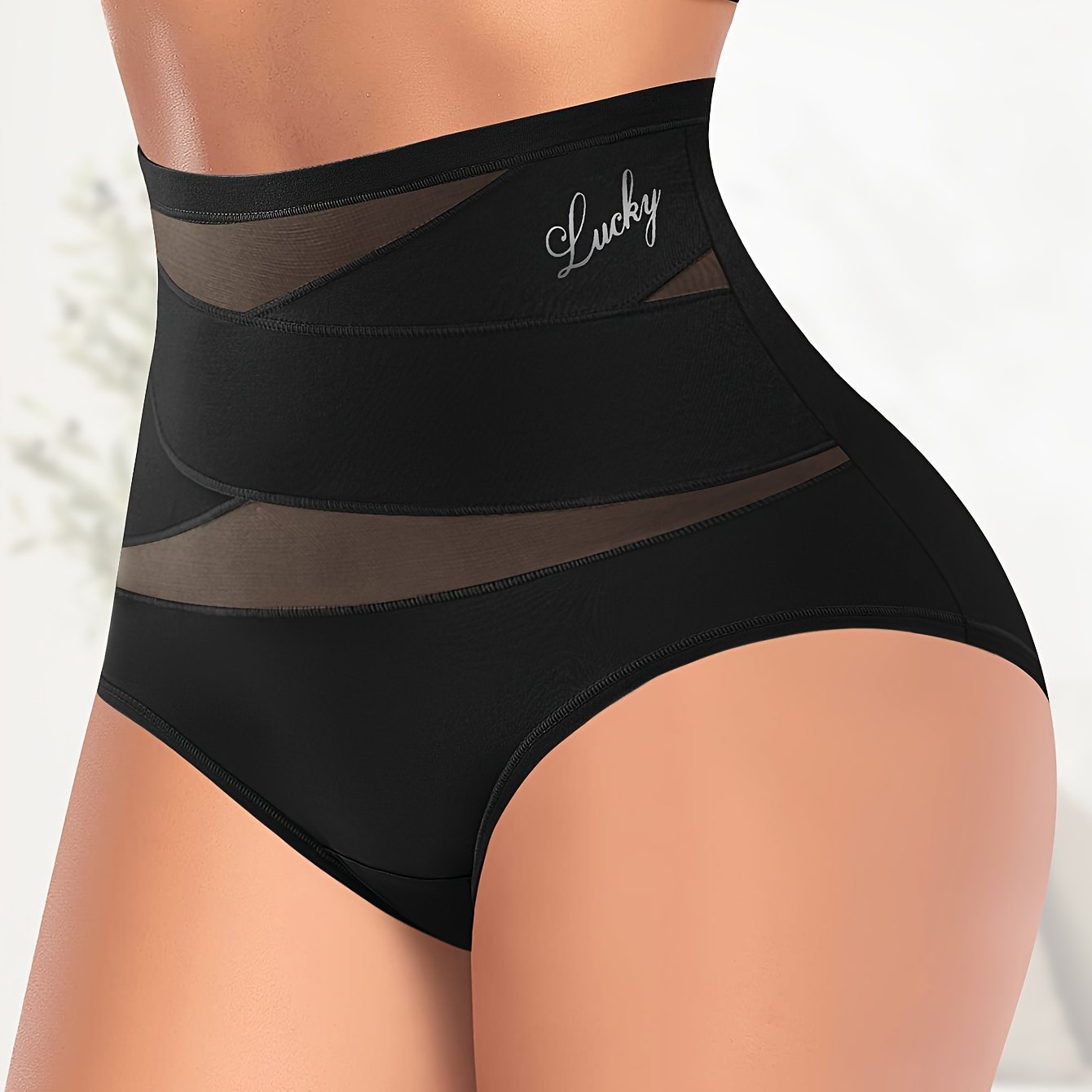 Брюки с высокой талией с принтом 1 шт. - Сексуальное, удобное, дышащее, эластичное женское нижнее белье и трусы