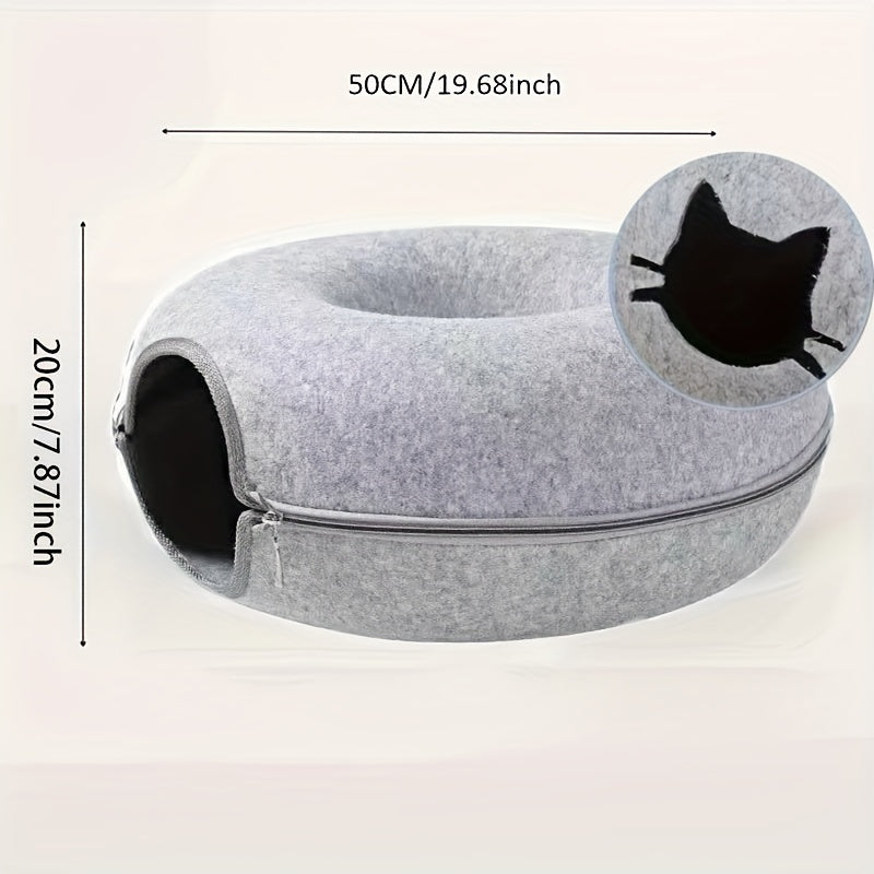 Lightweight Scratch-Resistant Cat Tunnel Bed for All Seasons