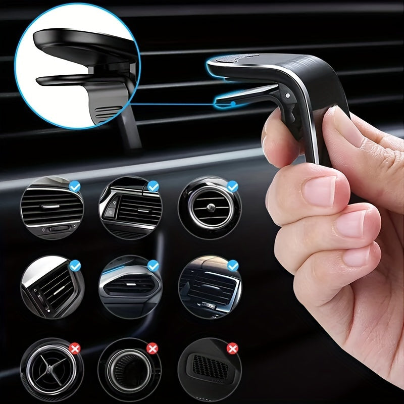Universal Magnetic Car Phone Holder Foldable Golden PC Rotatable Stand