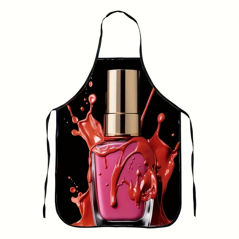 Colorful Nail Polish Apron 80cm x 60cm Protective Kitchen Wear