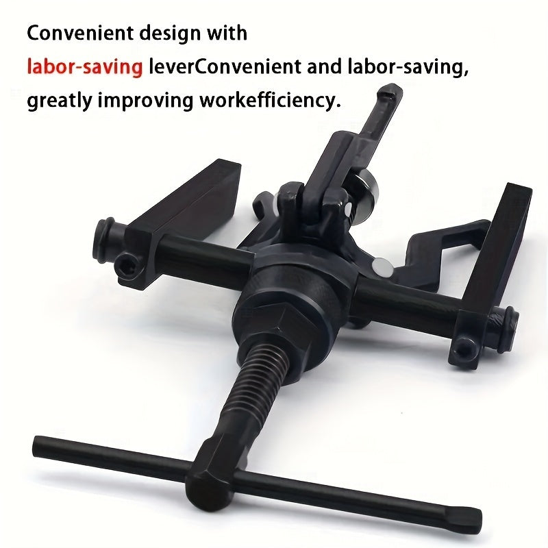Durable 3-Jaw Puller Set for Bearings Gears Bushings Adjustable Carbon Steel