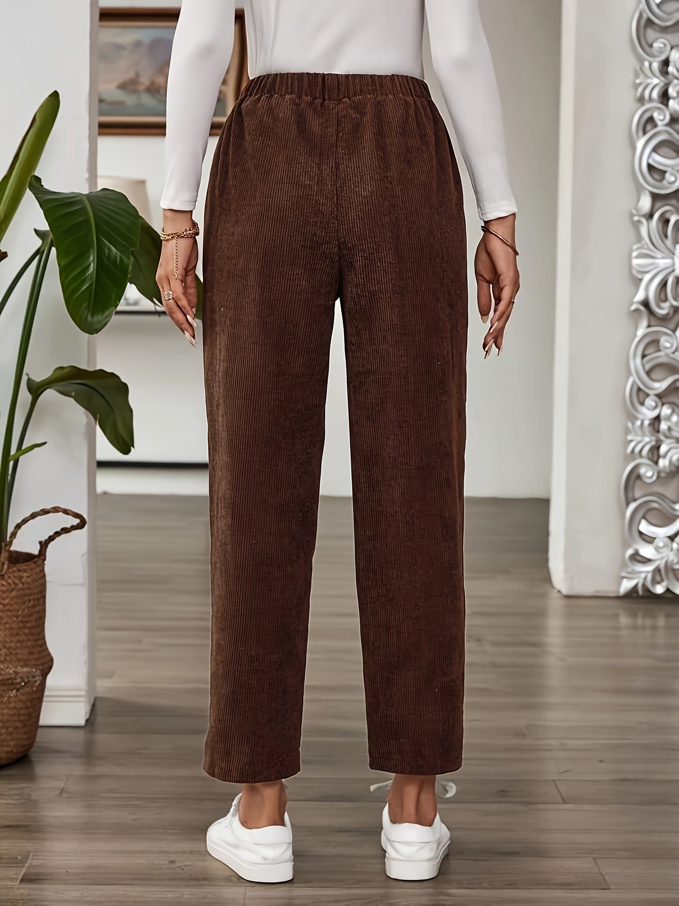 Women's Plus Size Warm Extended Pants Autumn Winter Thigh-High