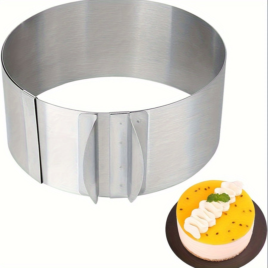 Stainless Steel Cake Mold Ring Set Adjustable 6-30.48cm for Baking and Pastry