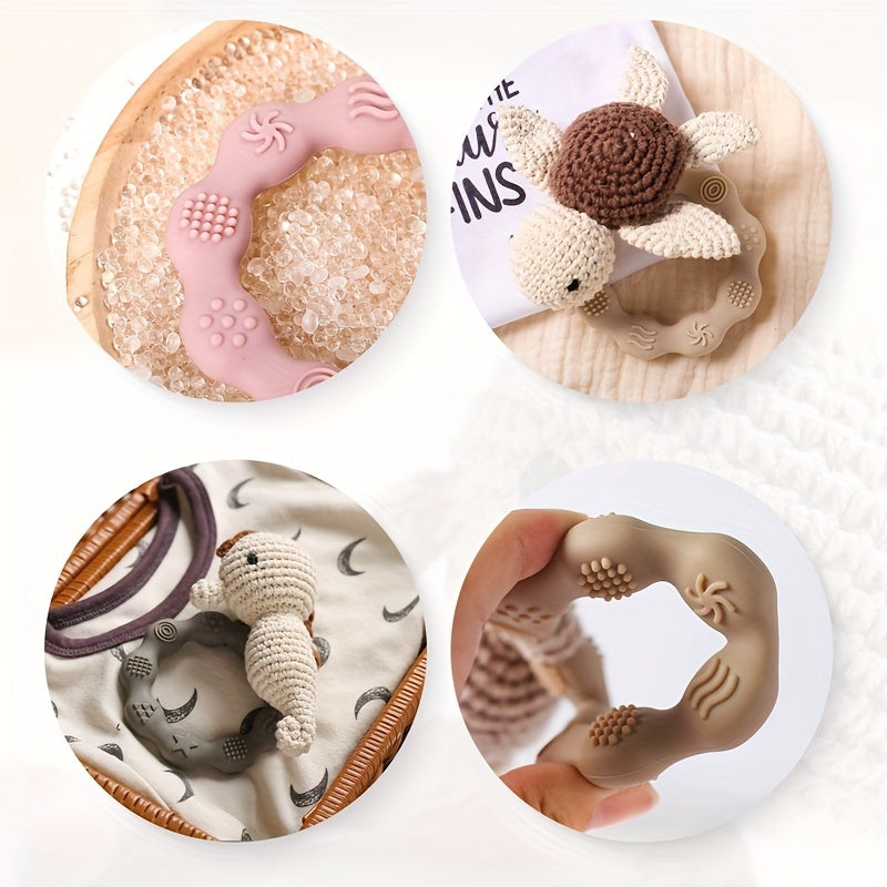 Baby Rattle with Soft Silicone and Vibrant Colors for Early Development