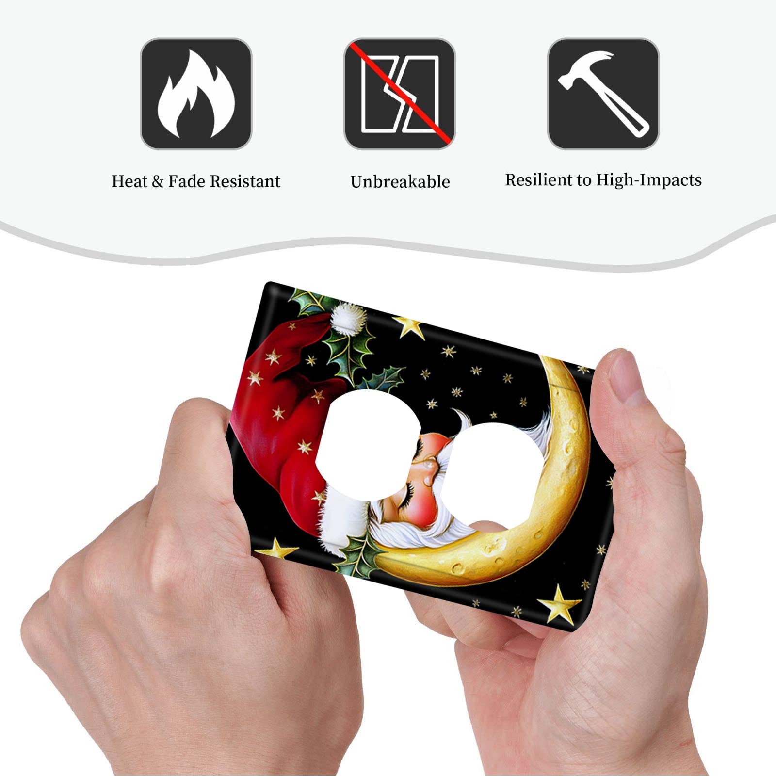 Santa Moon Zamonaviy San'at Usuli Devor San'ati, Hammom, Yotoqxona va Mehmonxona uchun ideal, Uy bezatish uchun mukammal, 1Gang yoki 2Gang o'lchamlarida mavjud